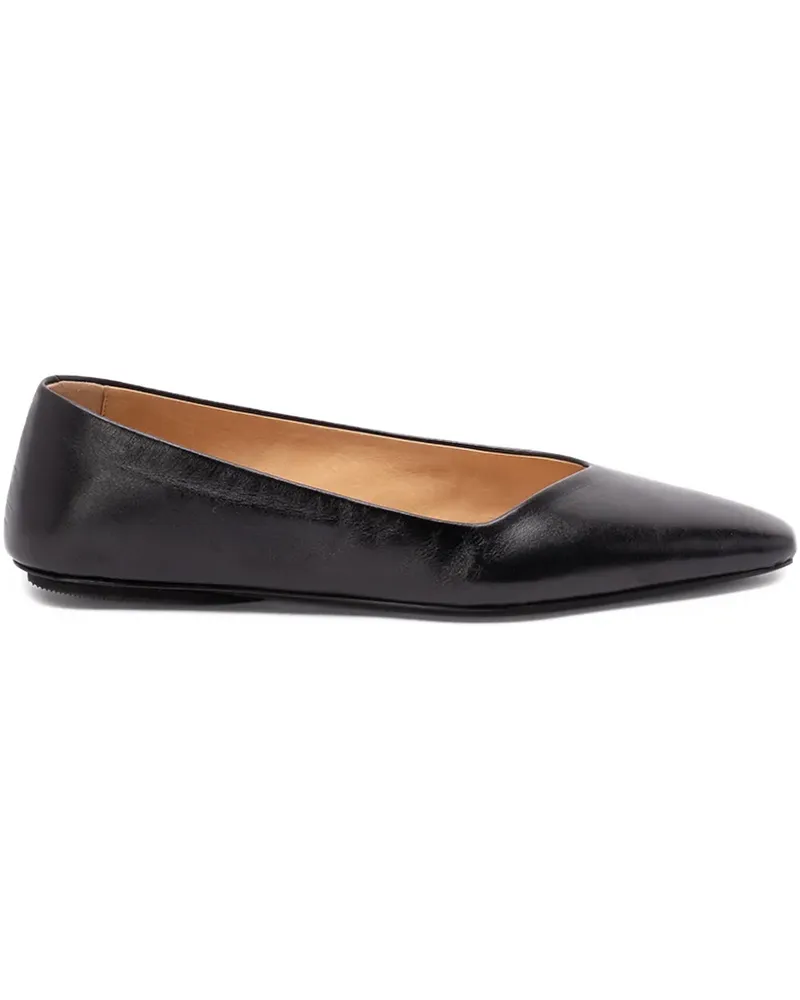 Marsèll pointed-toe leather ballet flats - Schwarz Schwarz