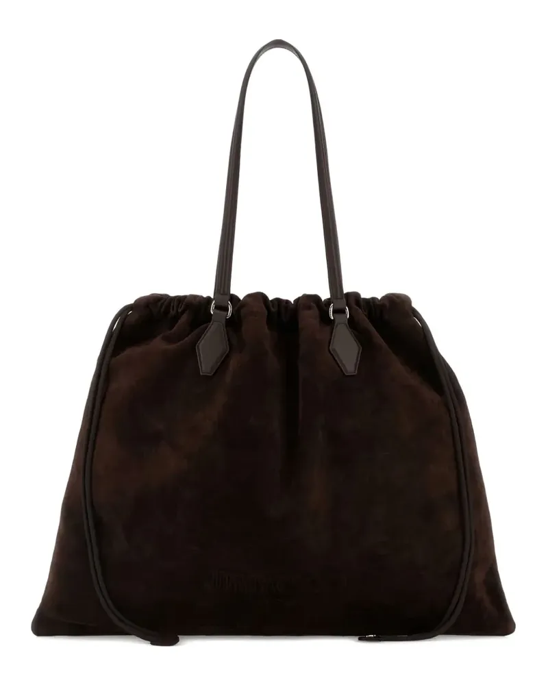 Jimmy Choo drawstring suede tote bag - Braun Braun