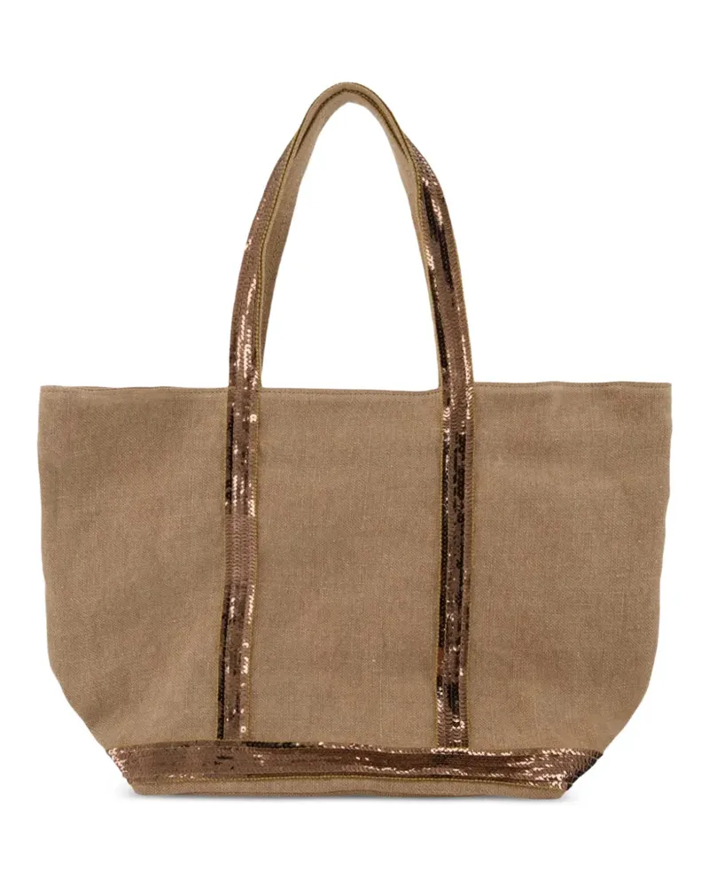 Vanessa Bruno Tote Bag mit Pailletten - Nude Nude