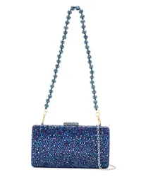 Serpui Ellen Clutch mit Kristallen Blau