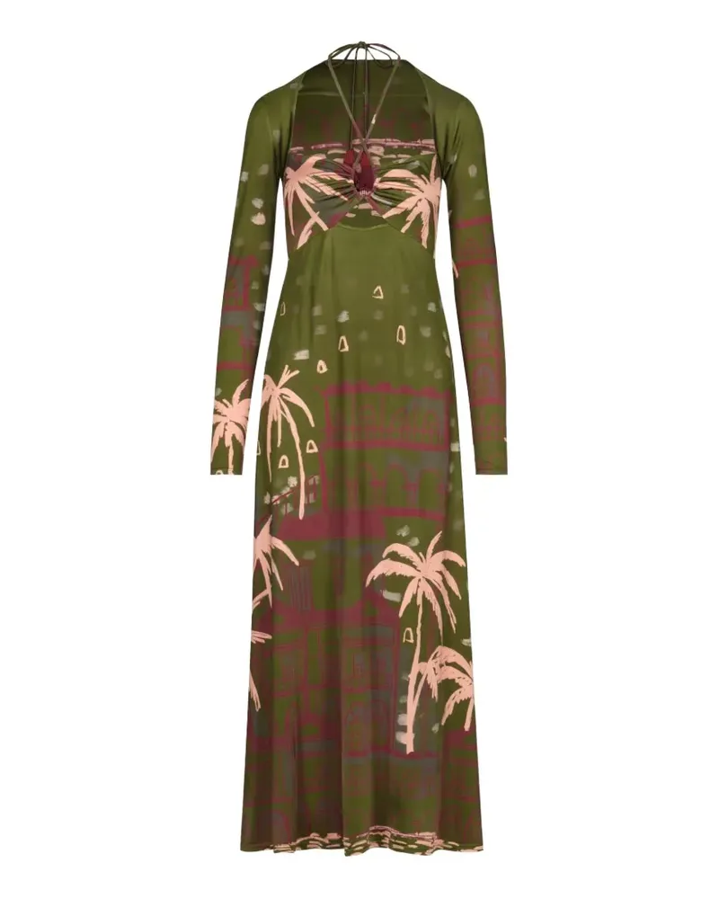 Johanna Ortiz Eternal Tropical tropical midi dress - Grün Grün