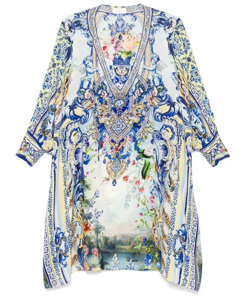 Camilla Minikleid mit Bündchen - Blau Blau