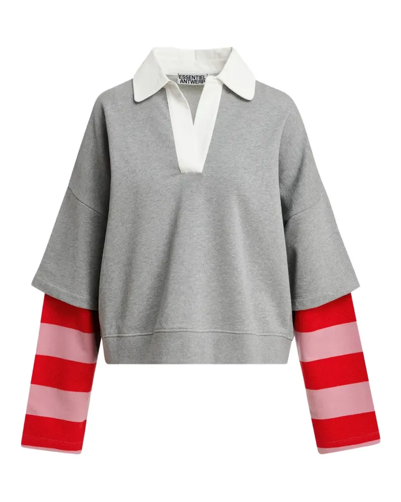Essentiel Sweatshirt im Layering-Look - Grau Grau