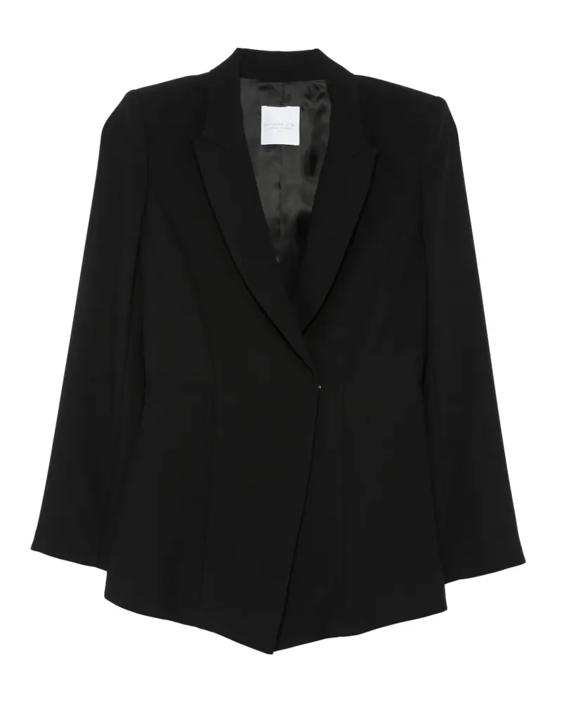 CENERE GB Jacke mit steigendem Revers und Einknopfverschluss - Schwarz Schwarz