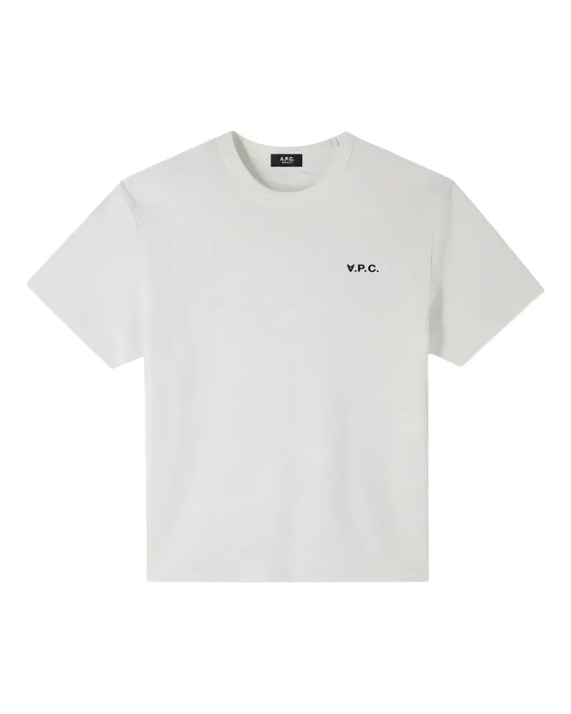 A.P.C. T-Shirt mit Logo - Weiß Weiß
