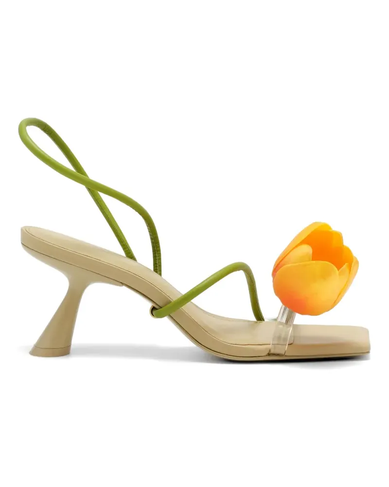 Cult Gaia Ria Sandalen mit Blumenriemen - Nude Nude