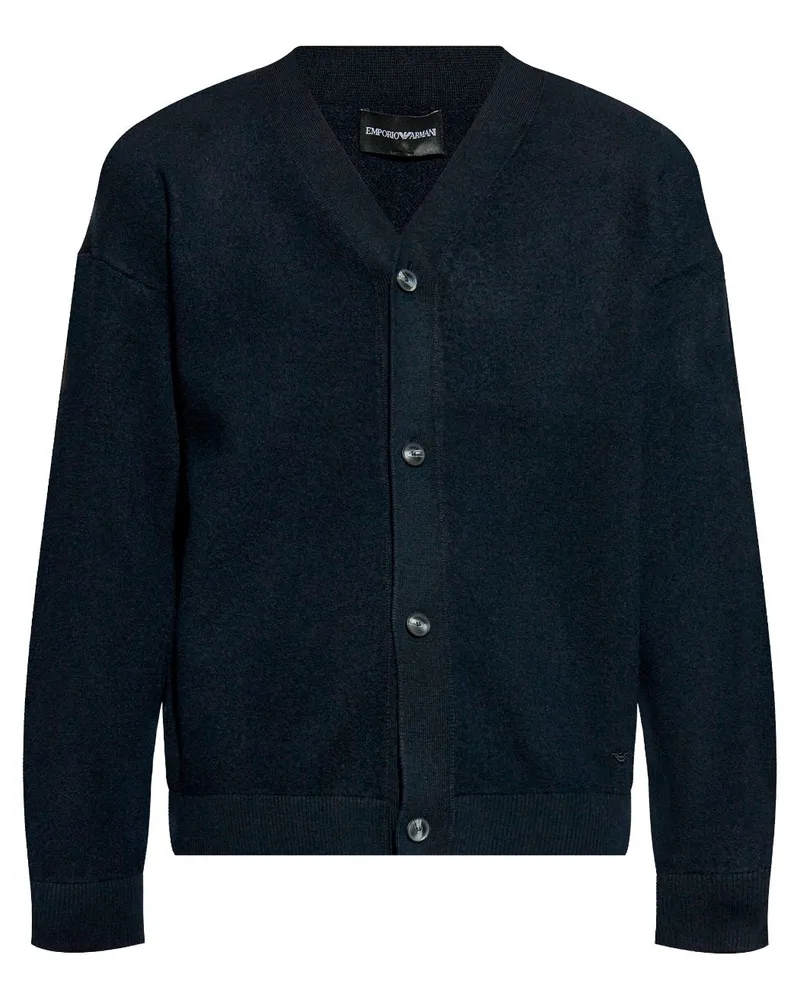 Emporio Armani Cardigan aus Schurwolle - Blau Blau