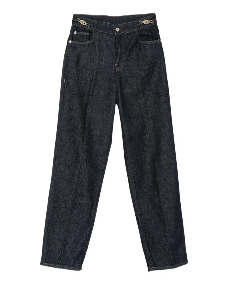Emporio Armani knot-detail straight-leg jeans - Blau Blau