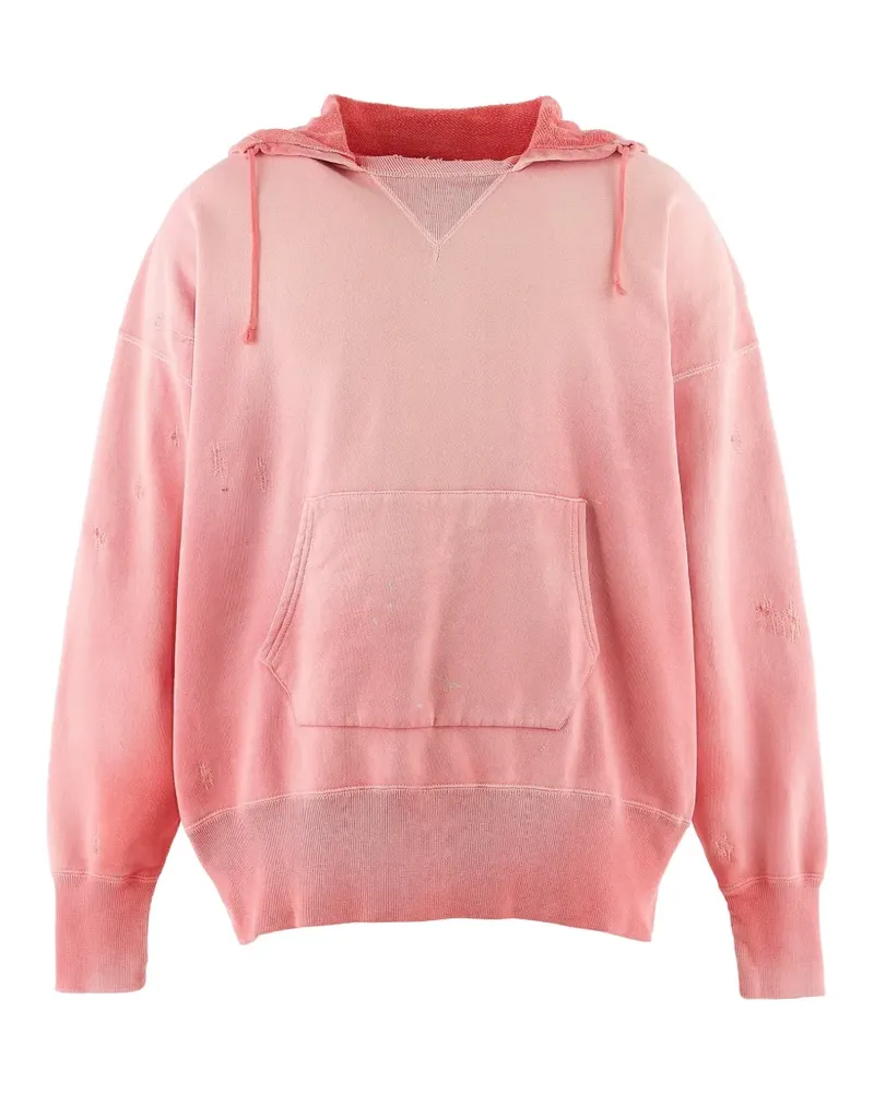 SAINT MXXXXXX Hoodie im Distressed-Look - Rosa Rosa