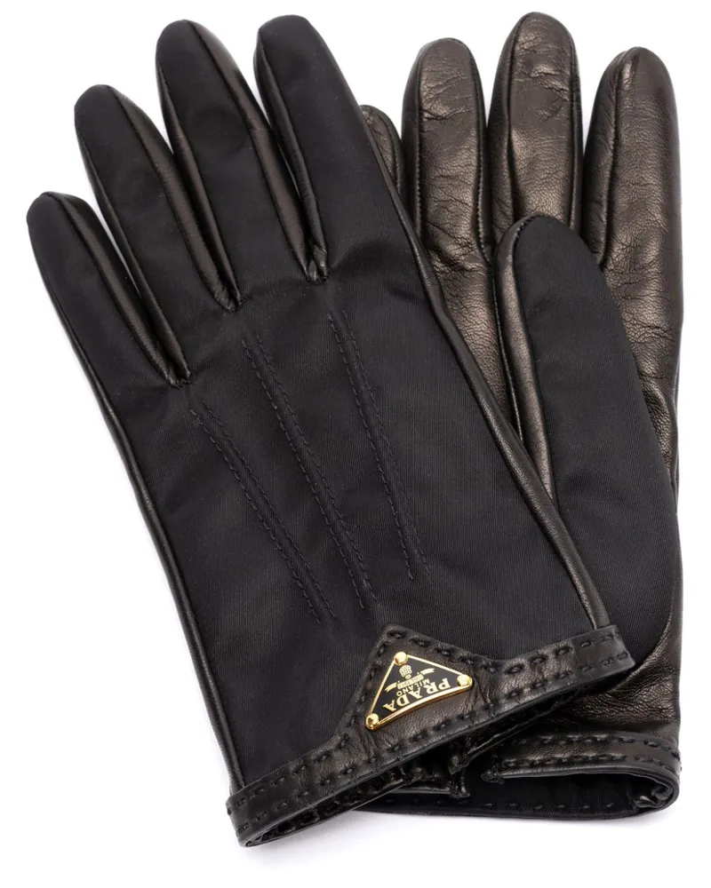 Prada Handschuhe aus Leder - Schwarz Schwarz