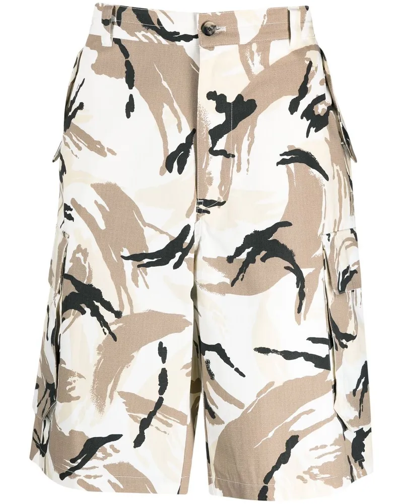 Kenzo Cargoshorts mit Camouflage-Print - Weiß Weiß