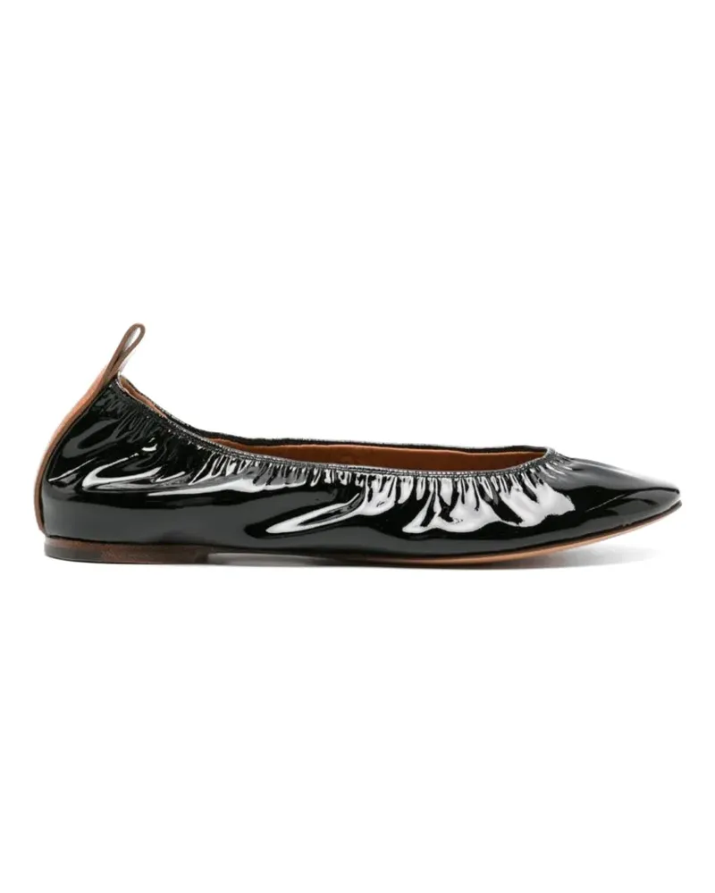 Lanvin patent-leather slip-on ballet flats - Schwarz Schwarz