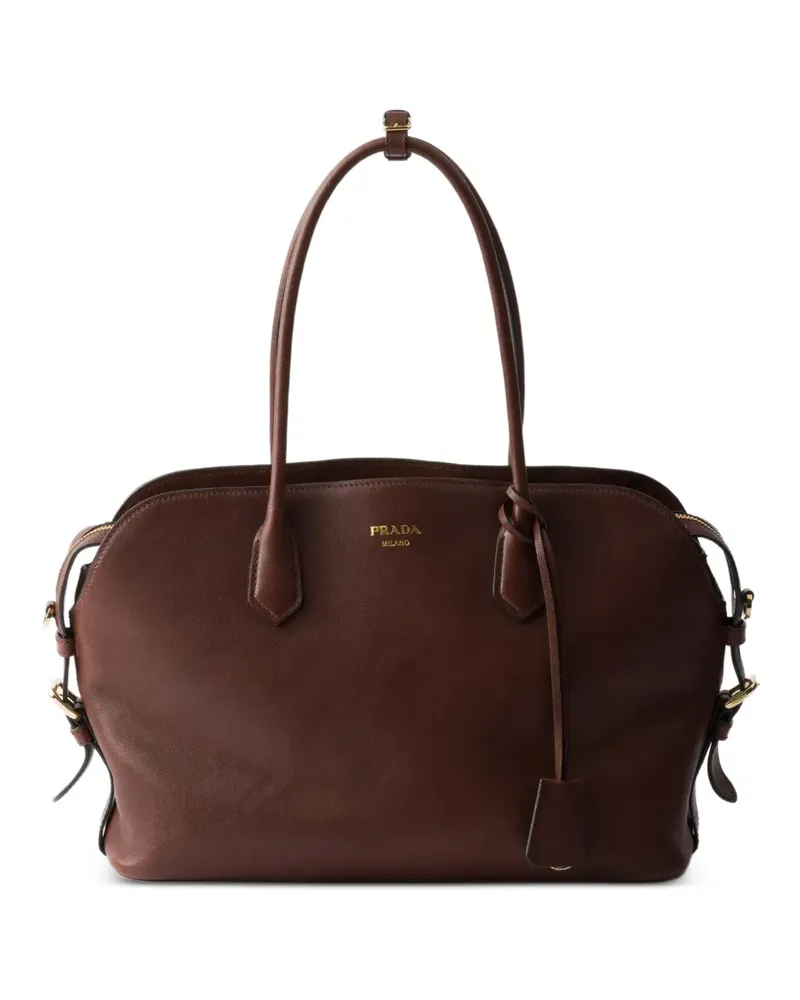 Prada large leather tote bag - Braun Braun