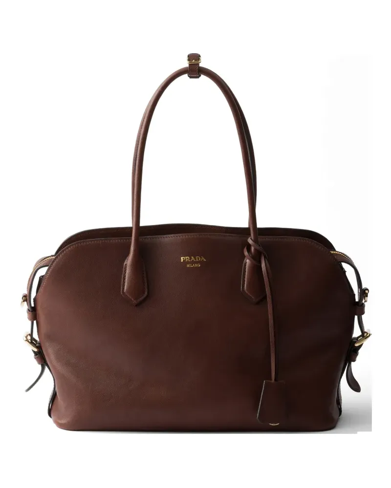 Prada large leather tote bag - Braun Braun