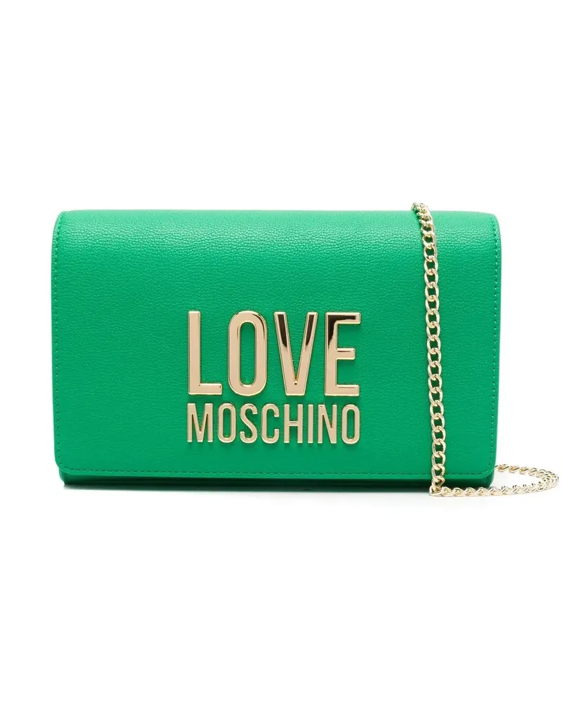 Moschino Clutch mit Logo - Grün Grün