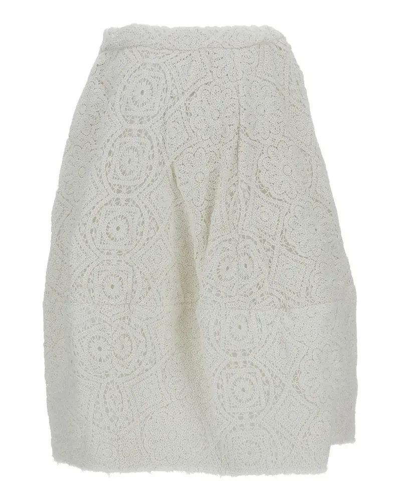 Comme des Garçons embroidered midi skirt - Weiß Weiß