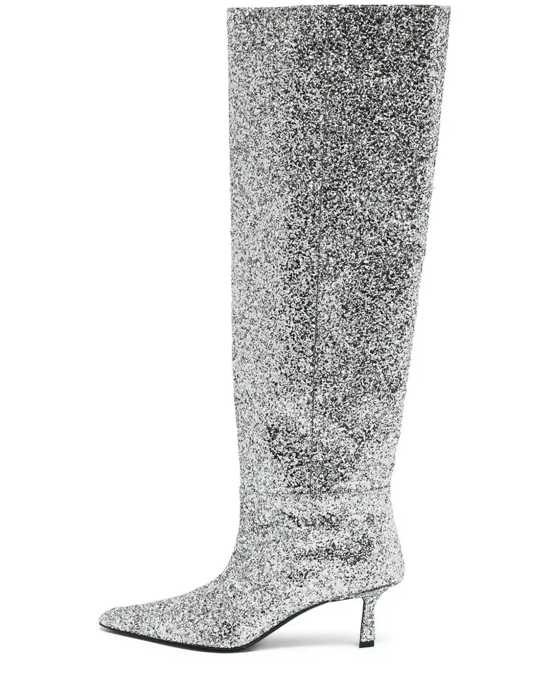 Alexander Wang 2024 Stiefel im Glitter-Look 60mm - Grau Grau