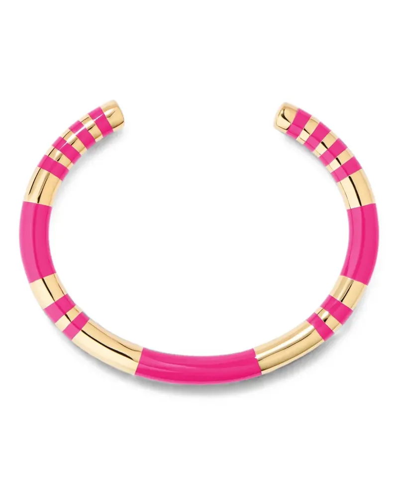 Aurélie Bidermann Positano striped bangle - Gold Gold