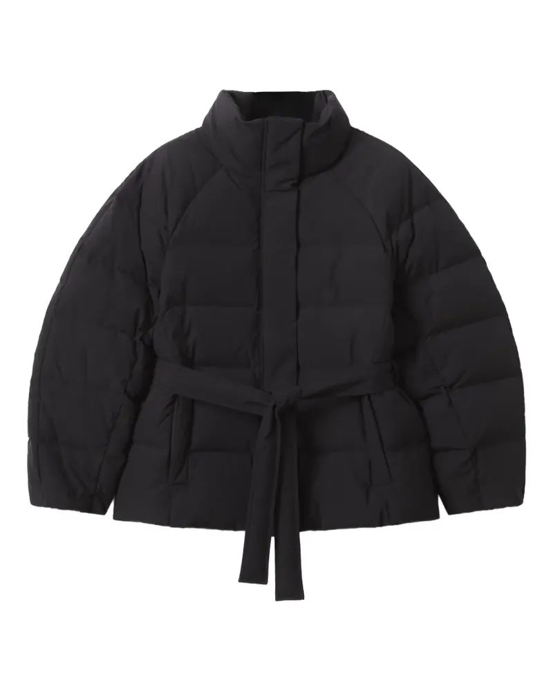 Kitsuné belted quilted coat - Schwarz Schwarz