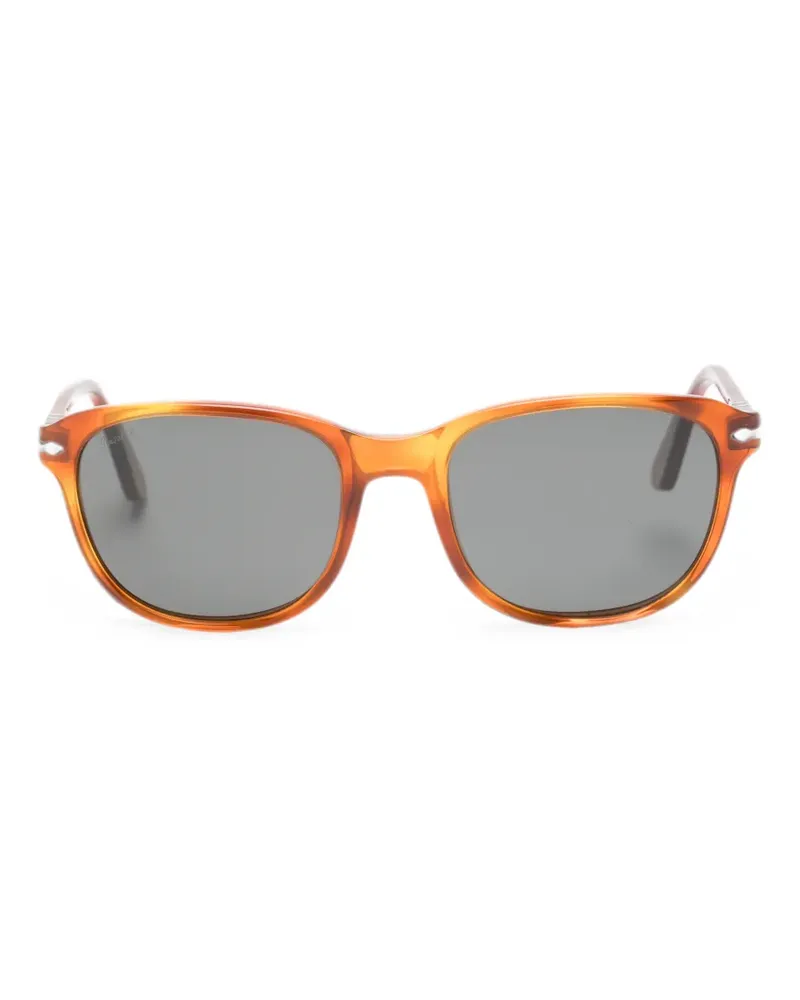 Persol Eckige Sonnenbrille in Schildpattoptik - Braun Braun