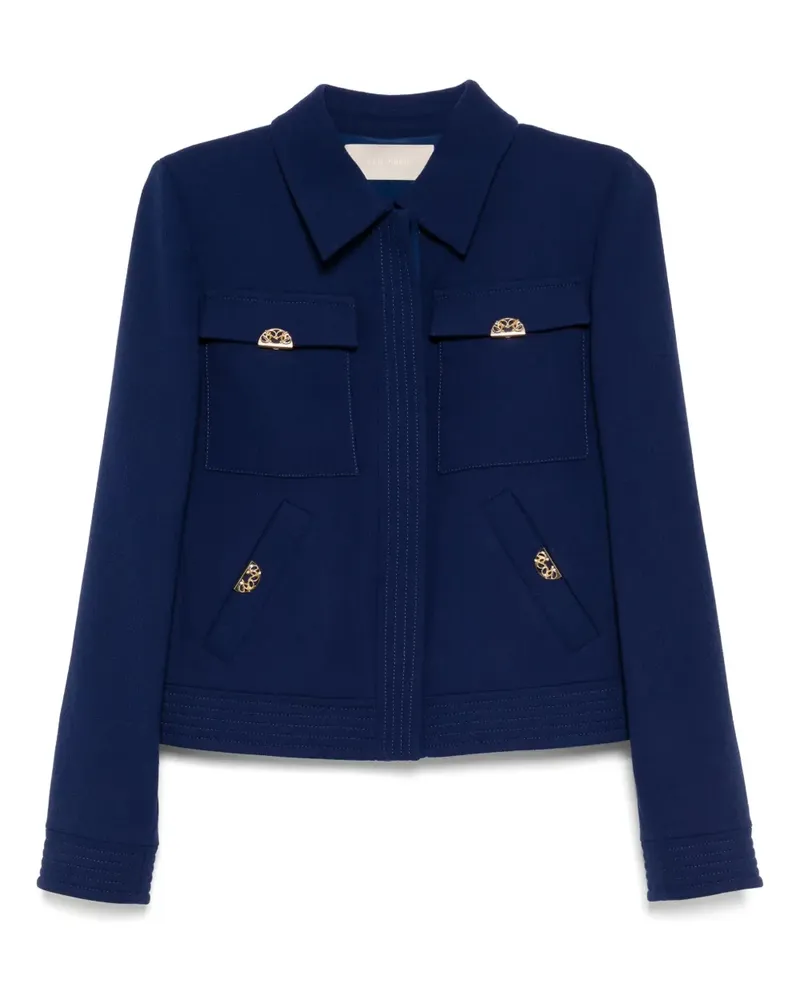 Elie Saab Jacke aus Krepp - Blau Blau