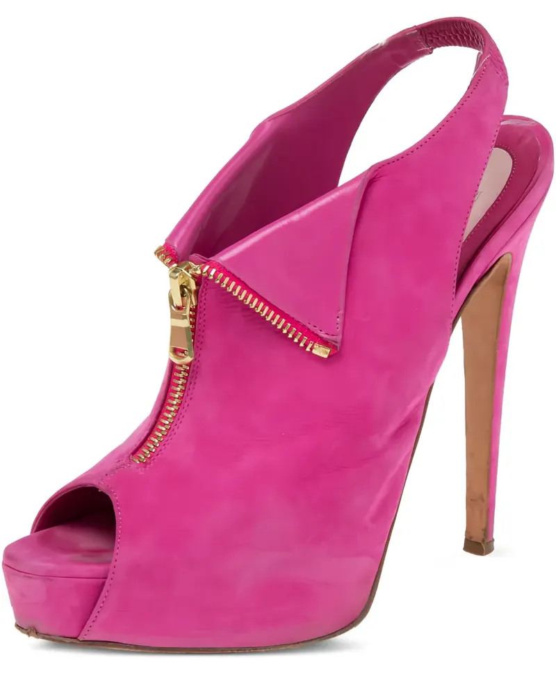 Brian Atwood Plateau-Sandalen mit Reißverschluss 110mm - Rosa Rosa