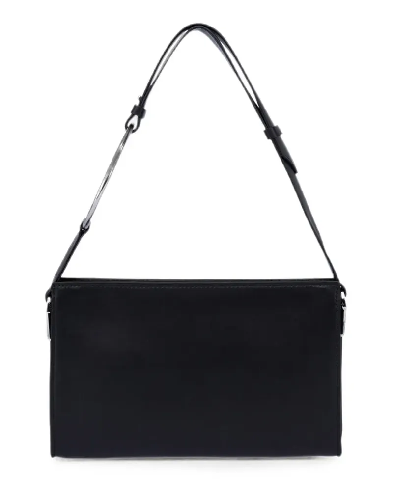 Dondup ring-detail leather clutch bag - Schwarz Schwarz