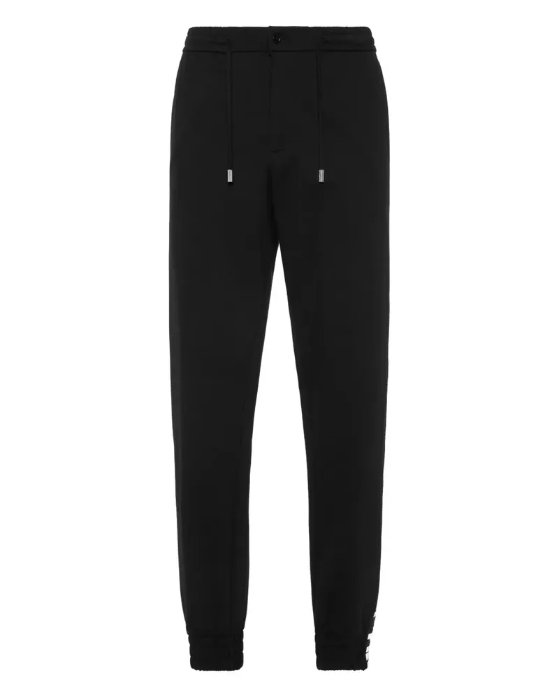 Philipp Plein Jogginghose mit Logo-Streifen - Schwarz Schwarz