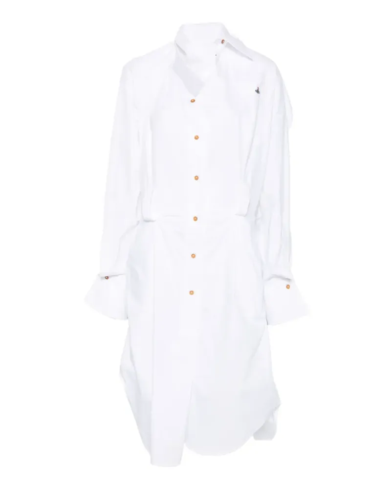 Vivienne Westwood Drunken button asymmetric mini dress - Weiß Weiß