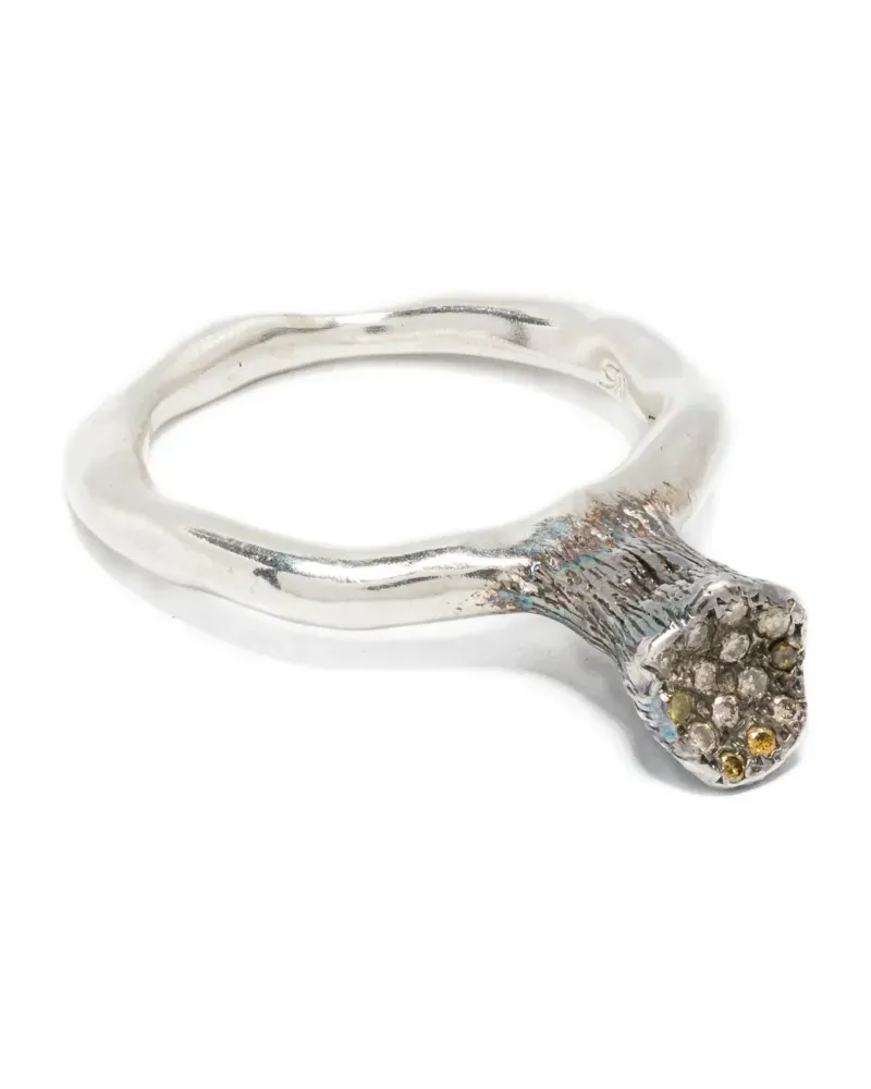 Rosa Maria Ring aus Sterlingsilber mit Diamant Silber
