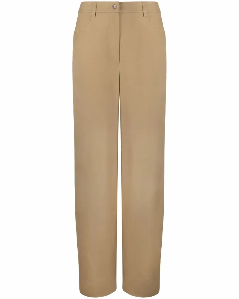 Alberta Ferretti High-Waist-Hose mit weitem Bein - Grün Grün