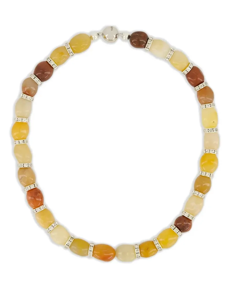 JULIETTA Natural Aventurine Halskette mit Perlen - Gelb Gelb