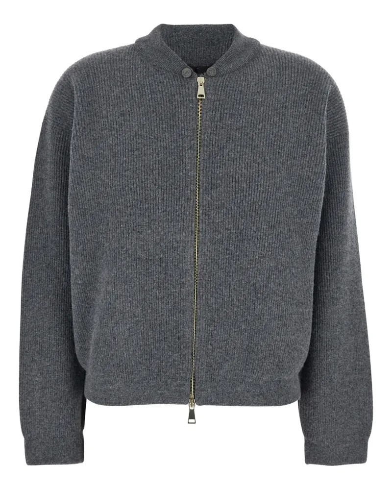 Fabiana Filippi Gerippter Cardigan mit Reißverschluss - Grau Grau