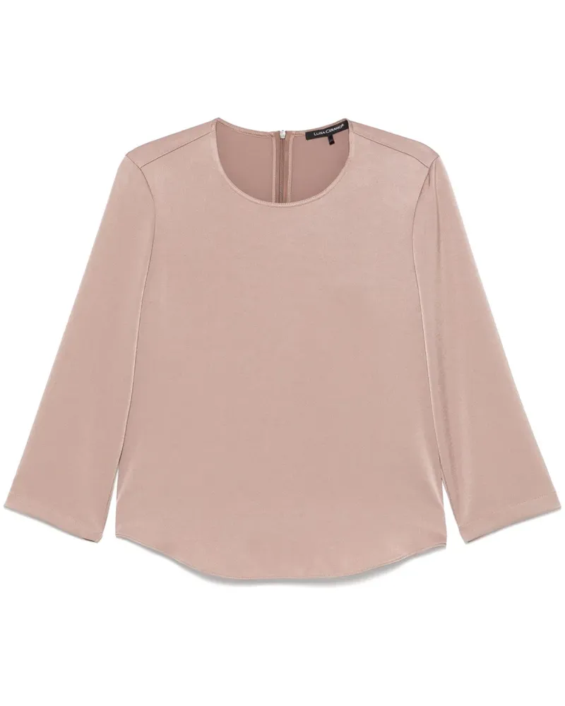 Luisa Cerano Klassische Satinbluse - Braun Braun