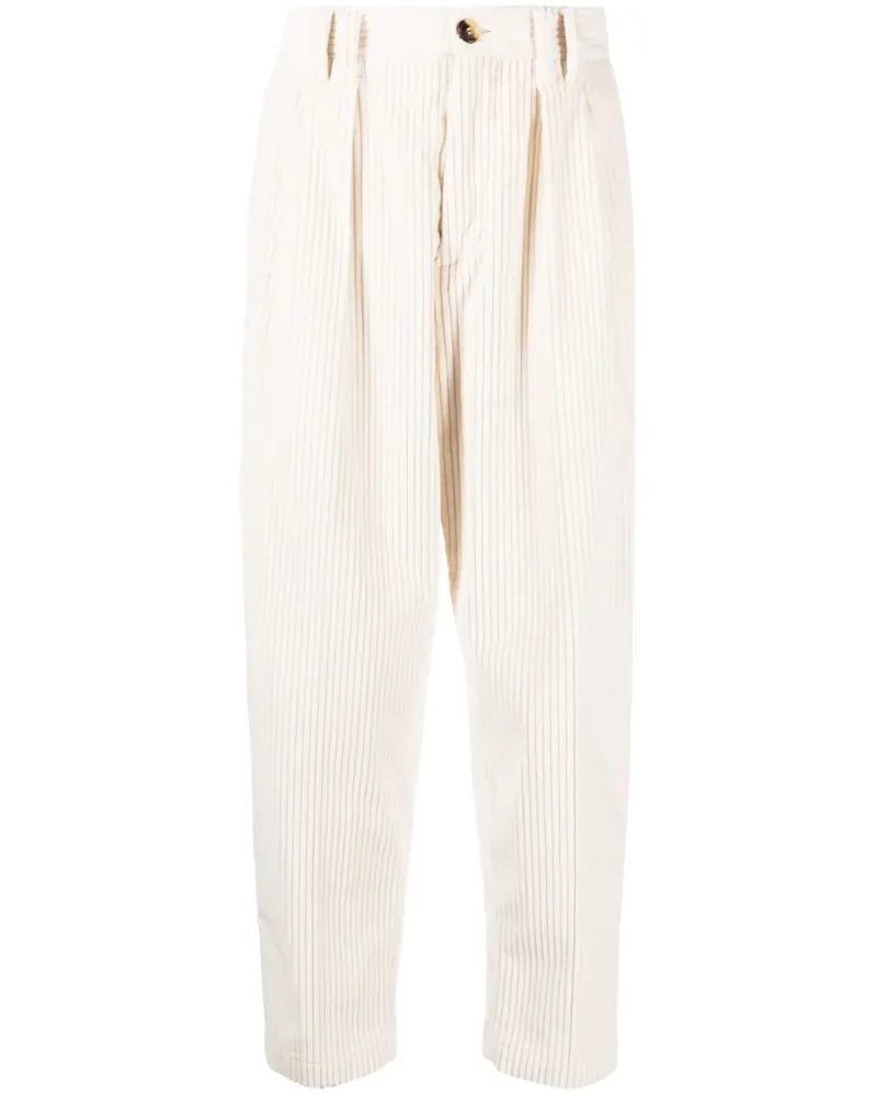Brunello Cucinelli Tapered-Hose aus Cord - Weiß Weiß