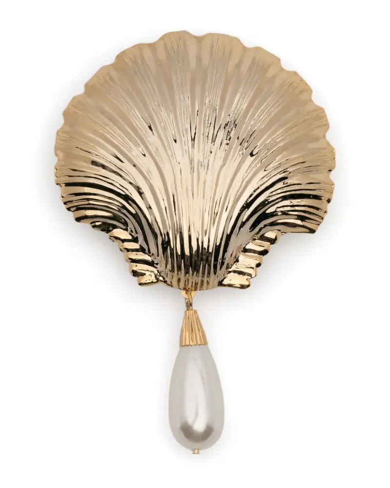 Rowen Rose shell drop earrings - Gold Gold