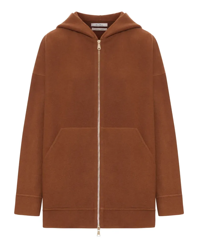 Max Mara Kapuzenjacke mit Reißverschluss - Braun Braun