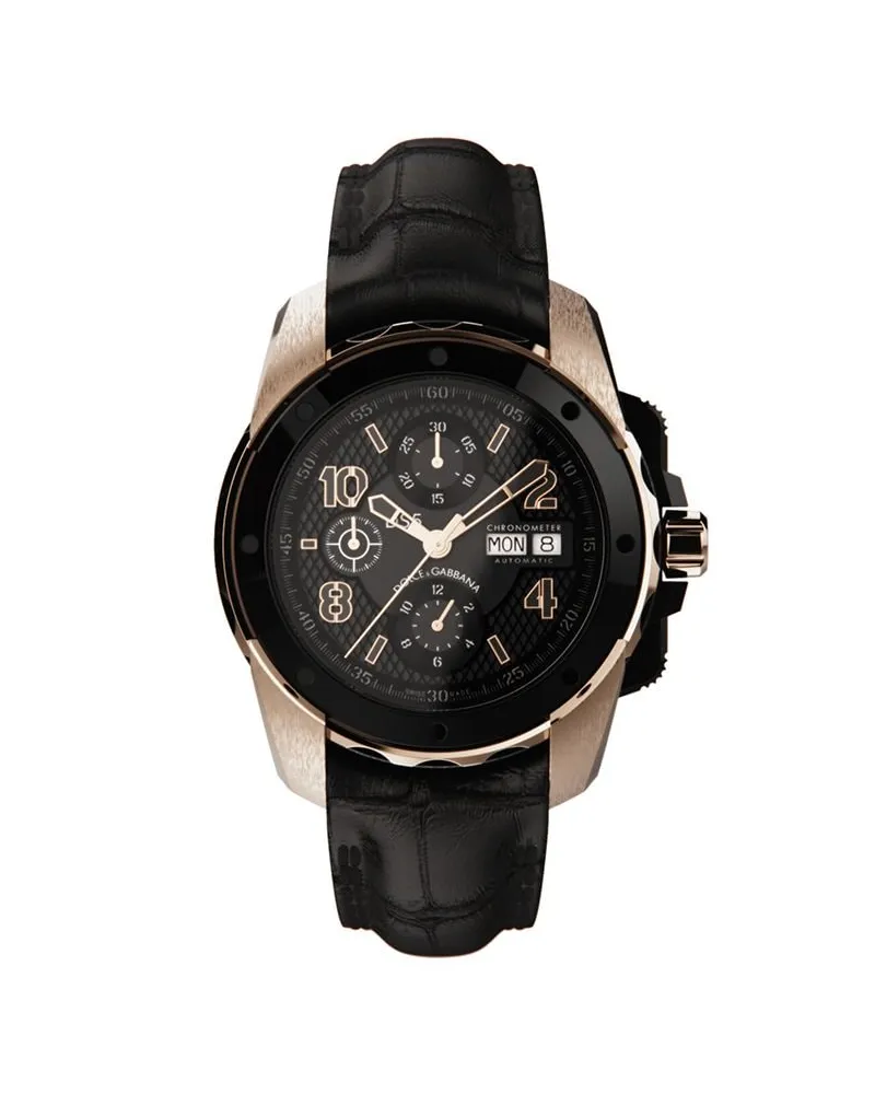 Dolce & Gabbana DS5' Armbanduhr, 44mm - Schwarz Schwarz