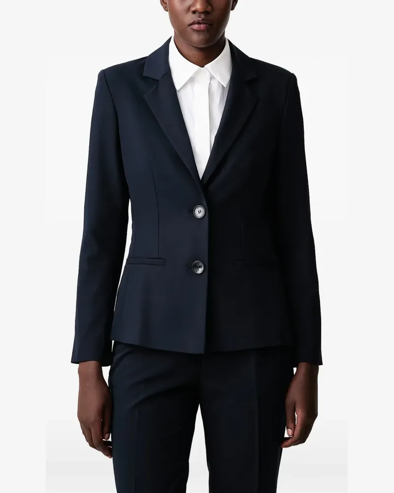 Sisley notched-lapels single-breasted blazer - Blau Blau