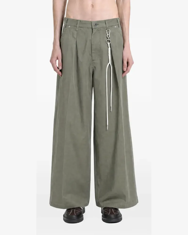 Song For The Mute Bundfaltenhose mit lockerem Schnitt - Grün Grün