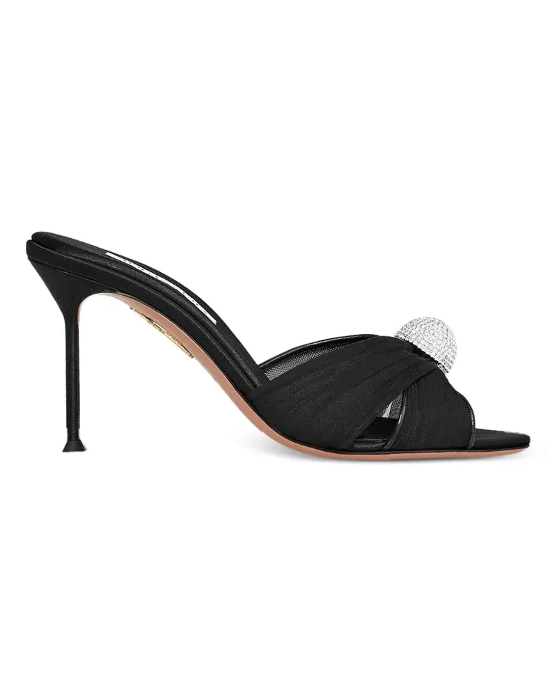 Aquazzura Mystery Mule embellished sandals - Schwarz Schwarz