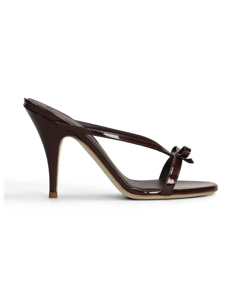 3JUIN Natalia bow-detail patent-finish sandals - Rot Rot