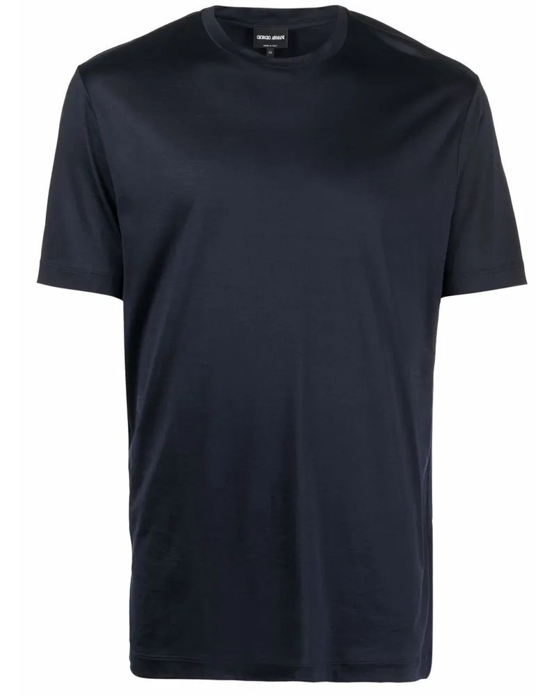 Giorgio Armani T-Shirt mit Rundhalsausschnitt Blau