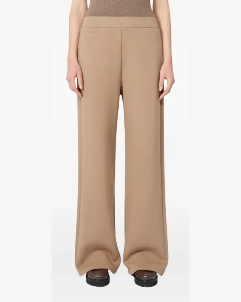 Max Mara Max Mara Weite Hose mit bestickter Tasche - Nude Nude