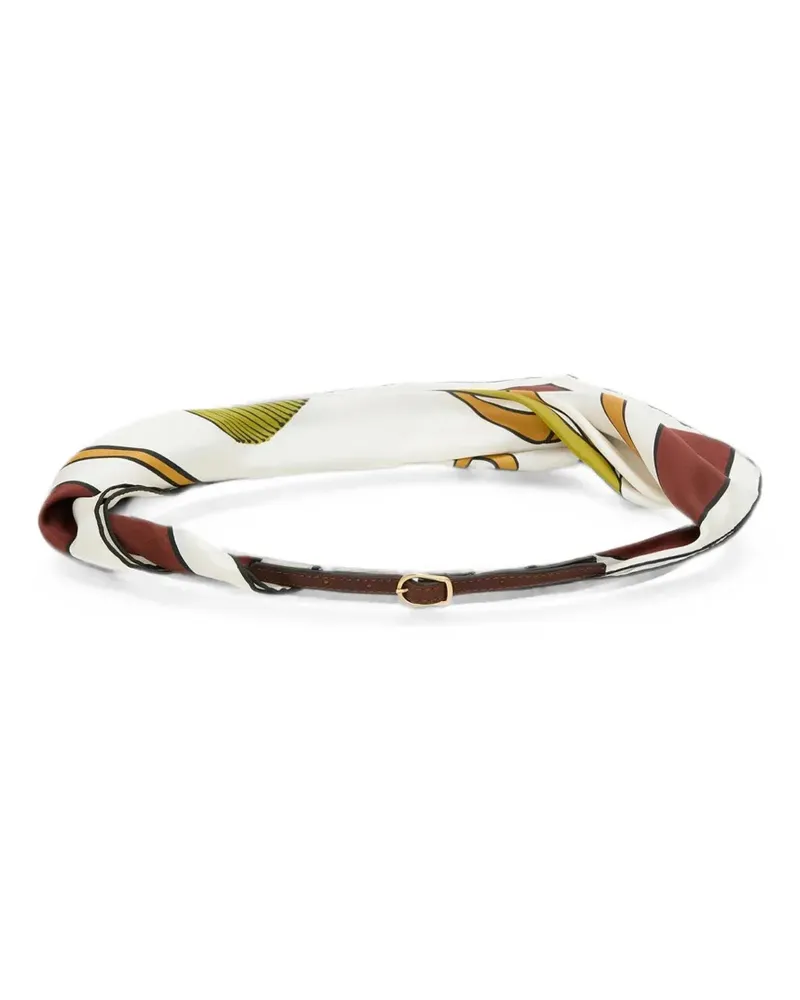 Dorothee Schumacher Cuoio Softness scarf-detail buckle-fastening belt - Weiß Weiß