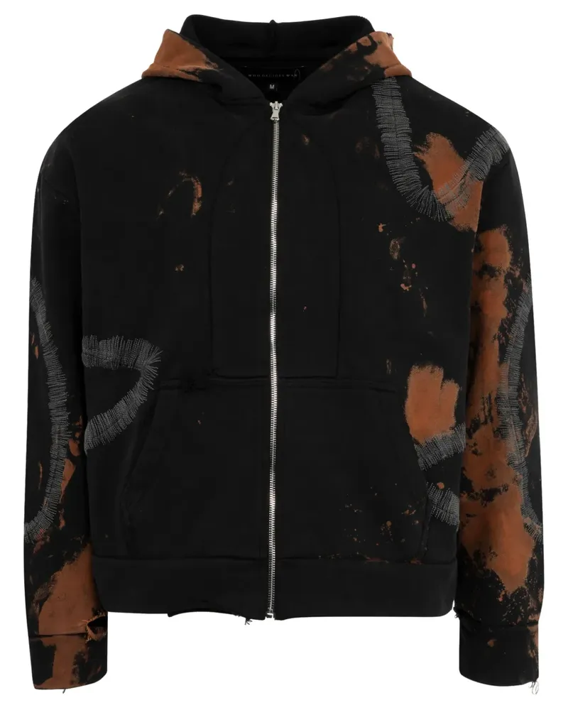 WHO DECIDES WAR Windowed Kapuzenjacke - Schwarz Schwarz