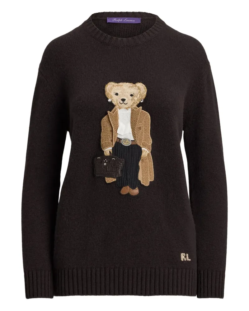 Ralph Lauren Kaschmirpullover mit Polo Bear - Braun Braun