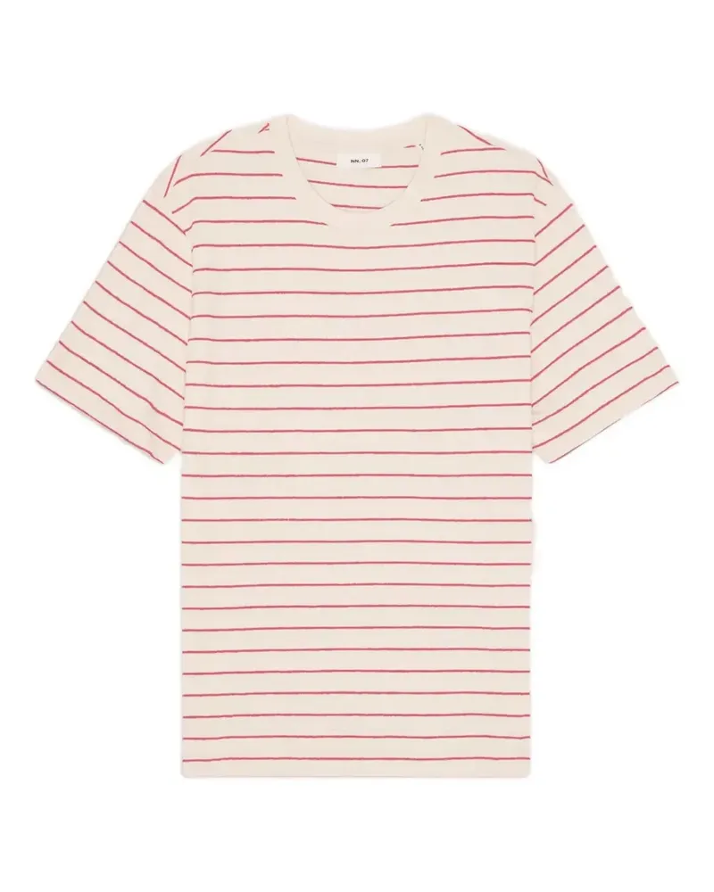 NN 07 Pedro striped cotton T-shirt - Weiß Weiß