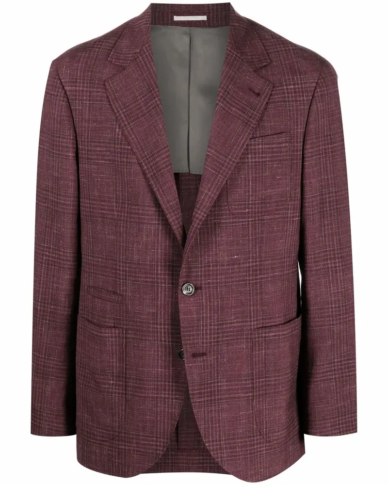 Brunello Cucinelli Kariertes Sakko - Rot Rot