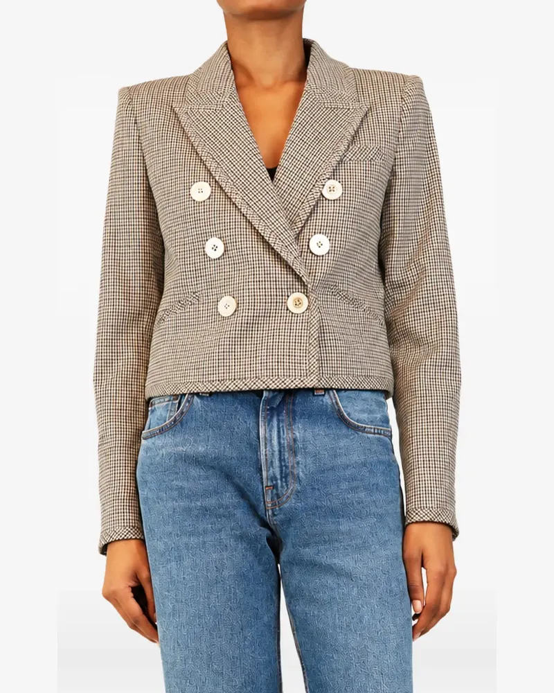 Veronica Beard double-breasted cropped blazer - Braun Braun